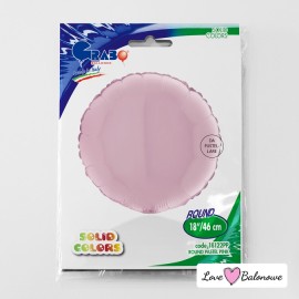 Balon Foliowy Kółko Pudrowy Róż - Pastel Pink 18"/46cm