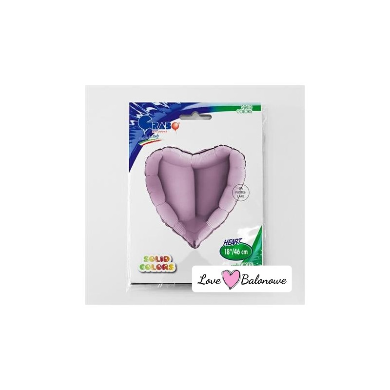 Balon Foliowy Serce Jasny Fiolet - Lilac 18"/46cm
