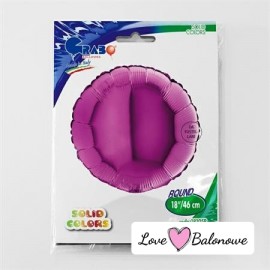 Balon Foliowy Kółko Fioletowy - Śliwkowy - Purple 18"/46cm