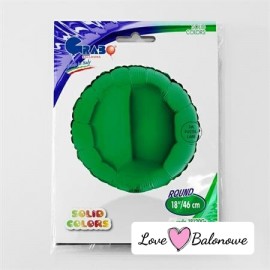 Balon Foliowy Kółko Zielony - Green 18"/46cm opakowanie