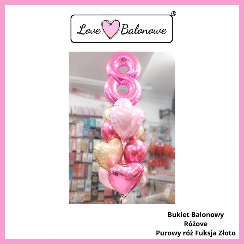 Balon 14"/30cm Baby Pink z nadrukiem Buciki - jasno różowy