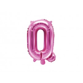Balon foliowy Litera "Q", 35cm, ciemny różowy