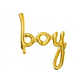 Balon foliowy Boy, złoty, 63,5x74cm