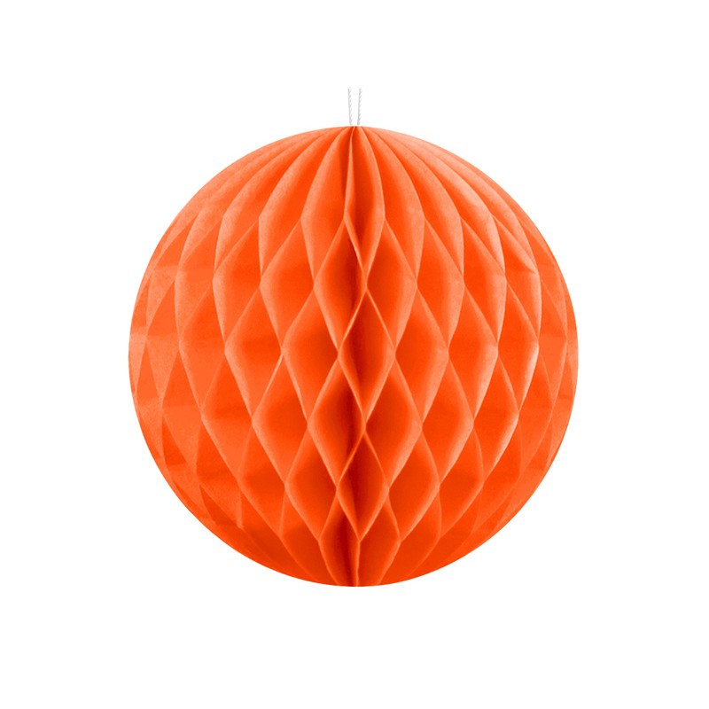 Kula bibułowa, pomarańcz, 10cm