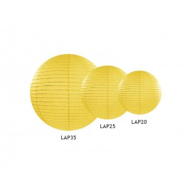 Lampion papierowy, żółty, 25cm