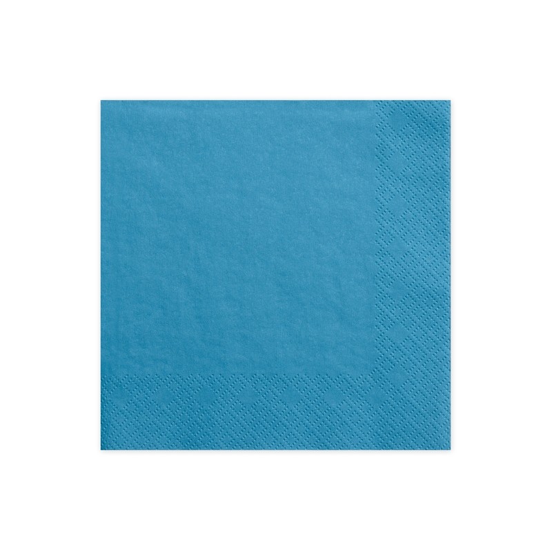 Serwetki trójwarstwowe, niebieski, 33x33cm (1 op. / 20 szt.)
